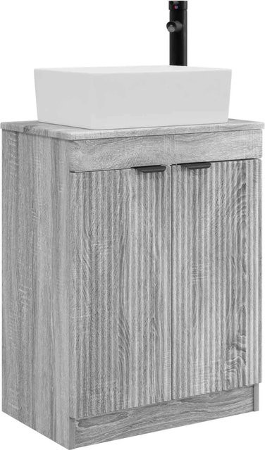 vidaXL Badezimmerschrank mit Waschbecken in Sonoma-Grau, B/T/H: 54 x 35 x 83 cm - Bild 1