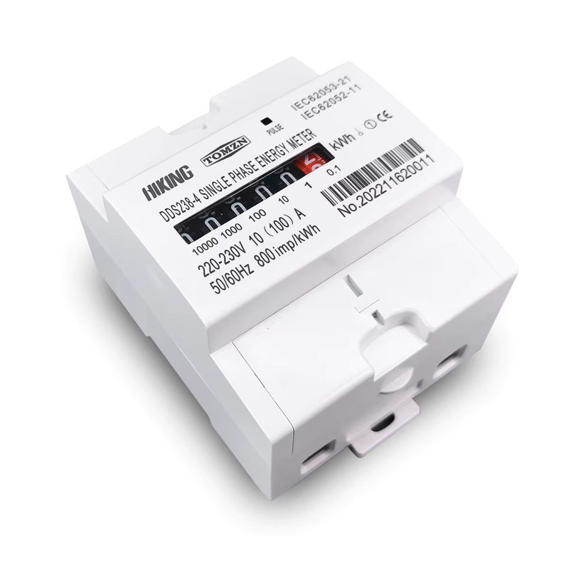 TOMZN DIN-Schienen-Energiezähler Einphasig mit KWh-Überwachung 220-230VAC 60A 100A 50/60Hz 800/1600imp/kWh mit mechanischer Zähleranzeige - Bild 3