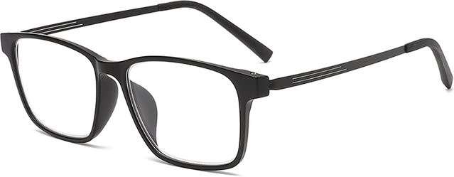 LINGBARGEN Lesebrille, quadratisch, Vollrand, TR90, Unisex, schwarz - Bild 1