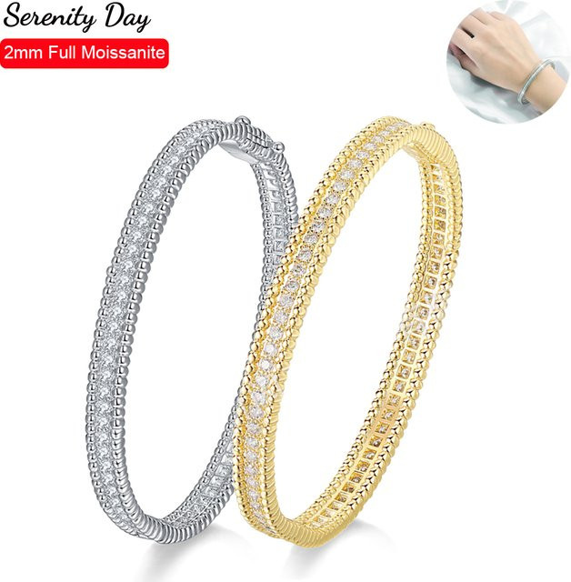 Serenity Day Armreif 925 Silber, Moissanit, Damen - Bild 1