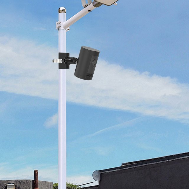 Shunmaii Verstellbare Kamerahalterung als Rohrhalterung mit 360 Grad Drehung für Ring Stick Up Cam und Ring Spotlight Cam in Schwarz oder Weiß - Bild 1