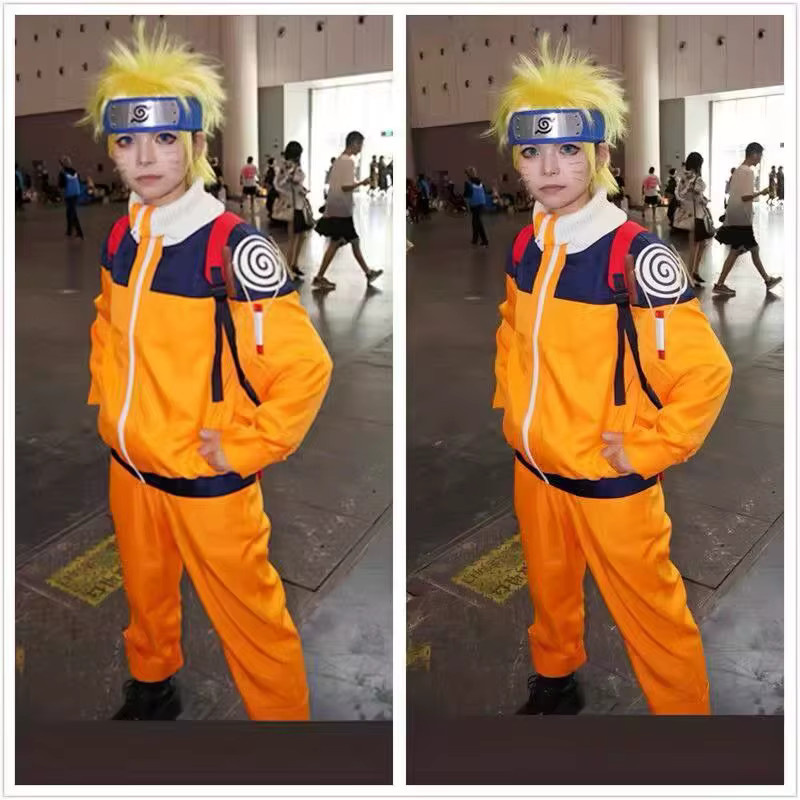 ZOBOTT Naruto Cosplay-Kostüm, Orange, Unisex, Set / Bundle - Bild 4
