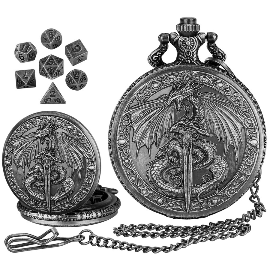 SANMERSEN DND-Würfelset, 7-teiliges Metall-Set, Fantasy, Bronze - Bild 5