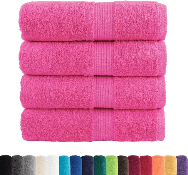 vidaXL Premium-Gästetücher SOLUND, 4er-Set, Rosa, Baumwolle, 600 g/m², Breite: 30 cm, Höhe: 50 cm - Bild 1