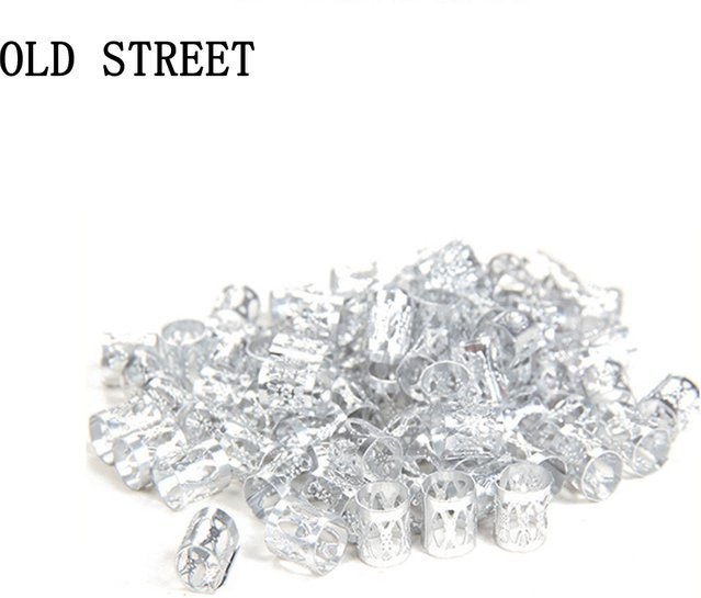 Old Street Haarflecht-Manschetten, 100 Stück, Silber und Goldplattiert, Unisex - Bild 1