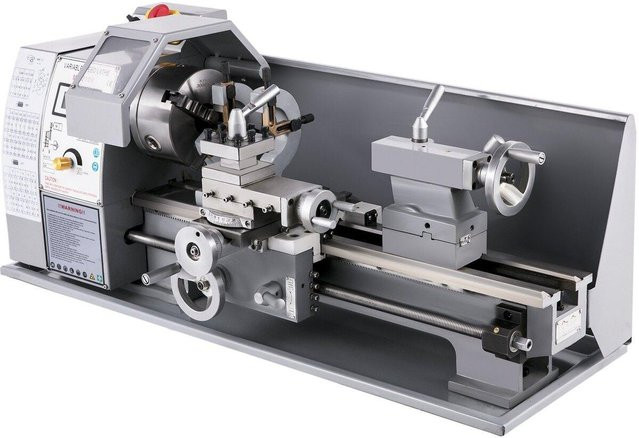 Buying Solutions MB Mini-Metall-Drehmaschine 750W in Grau mit MT3 Spindelkonus und Zubehörkasten, 50-2500 U/min stufenlos regelbar - Bild 1