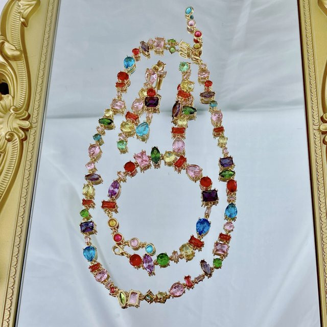 Halskette Gold, Kristall, Zirkonia, Damen - Bild 1