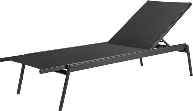 VEGA Sonnenliege Elaris in Anthrazit mit Textilene-Sitzfläche, B/T/H: 74 x 200 x 36 cm - Bild 1