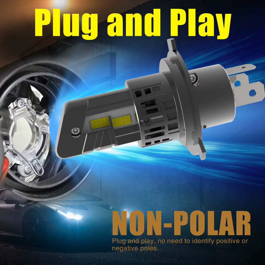 Neallor LED-Scheinwerfer H4 HB2 Set in Weiß für Suzuki Samurai, 12V 55W, Canbus-kompatibel - Bild 5