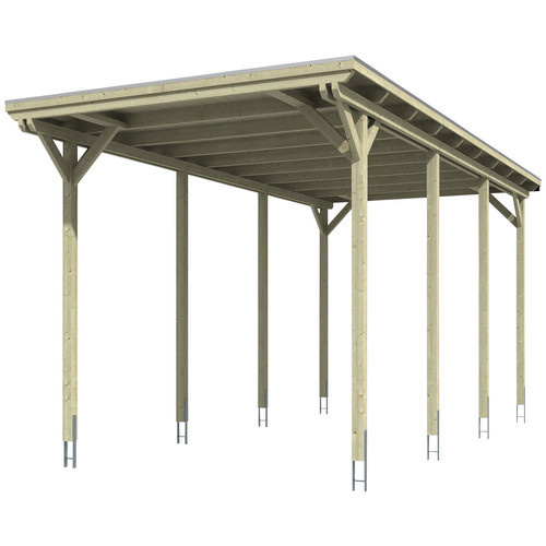 SKANHOLZ Carport Emsland 2 aus Holz in Braun, B/T: 404 x 846 cm, Firsthöhe: 372 cm - Bild 2