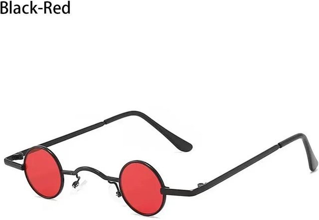Binchi Sonnenbrille, rund, Metall, Vollrand, Unisex, red - Bild 1