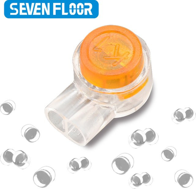 Wasserdichte UY Butt Splice Stecker K1 Netzwerk Kabel Anschlüsse in Orange Transparent - Bild 1