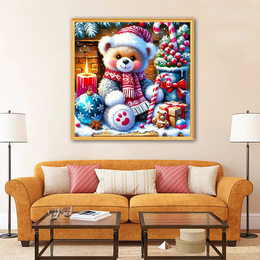 Evershine 5D DIY Diamant Stickerei Bär Malerei als Cartoon Tier Mosaik Set in Multicolour, B/B/H: 20 x 20 x 20 cm - Bild 3
