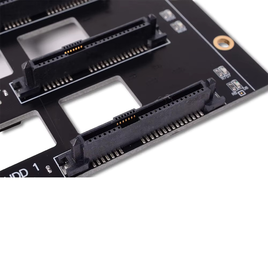 ADT-Link SATA-Erweiterungskarte mit 4 Festplattensteckplätzen für SSD und HDD, 6 Gbit/s, Schwarz - Bild 4