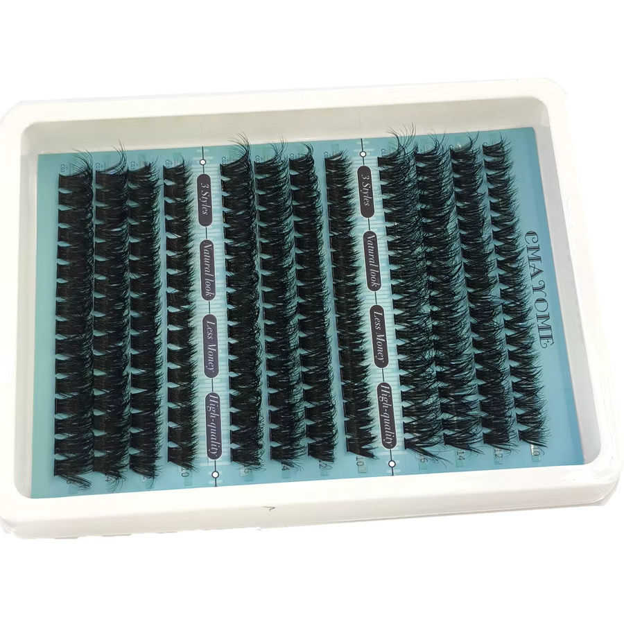 HBZGTLAD Wimpern-Cluster 3-in-1, Black, 224 Stück, Unisex - Bild 4