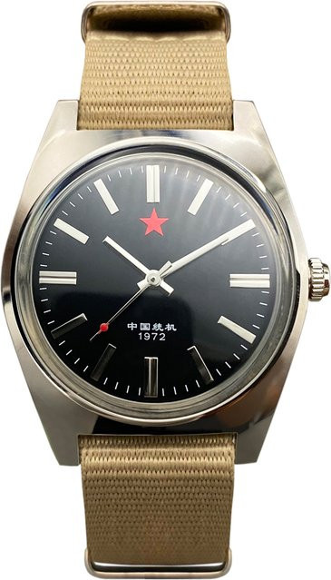 HEIMDALLR Analoguhr, Handaufzug, Edelstahl, 36 mm, Herren, Schwarz - Bild 1
