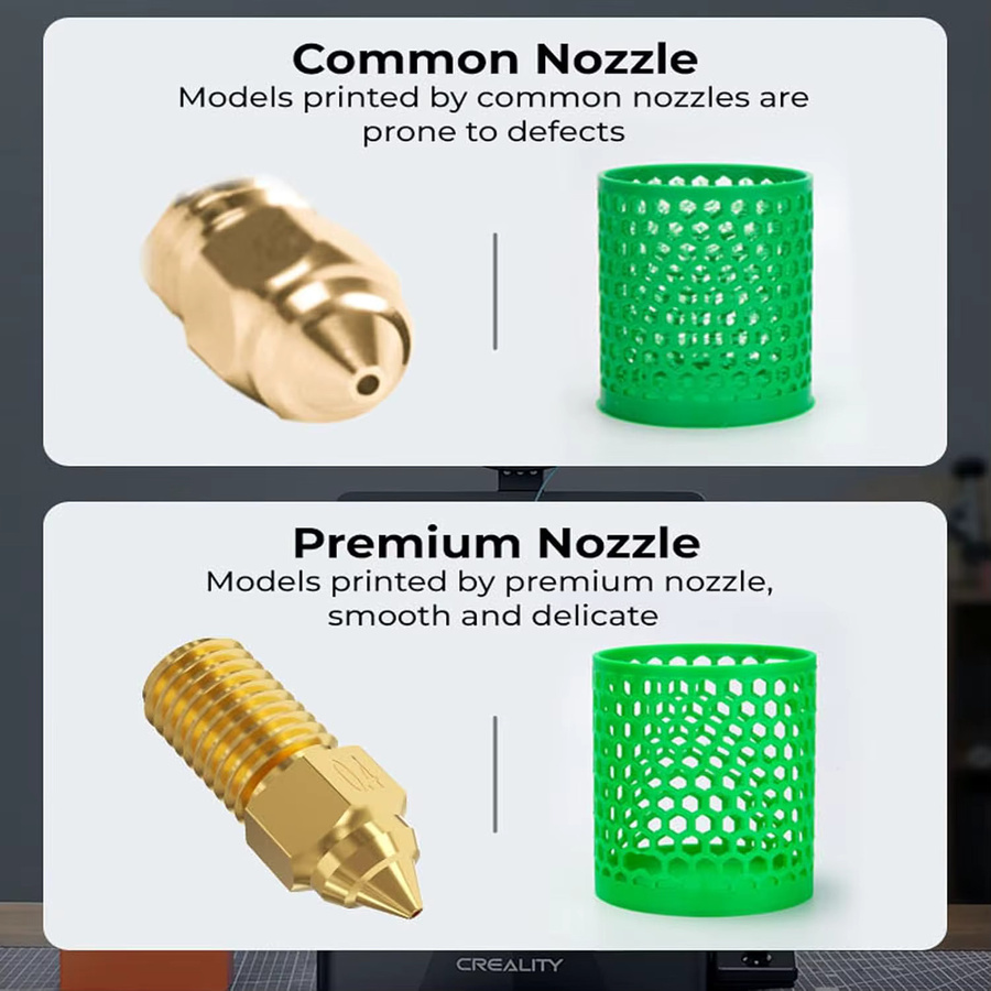 Creality Ender 3 V3 SE Düsensatz mit goldfarbenen hochtemperaturbeständigen Extruderdüsen und Silikonabdeckung für Ender 5 S1 und Ender 7 - Bild 3