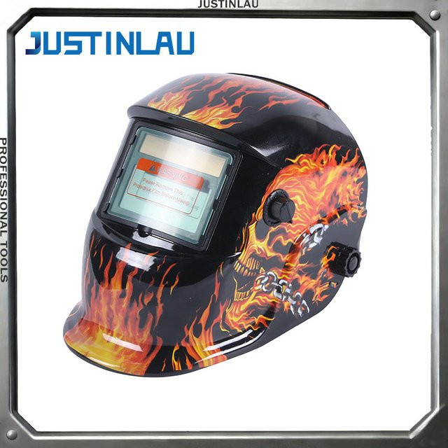 JUSTINLAU Schweißhelm mit automatischer Verdunkelung und True-Color-Technologie, Schweißmaske für Lichtbogenschweißen in Multicolour, Sichtfeld: 13,93 x 42 mm - Bild 1