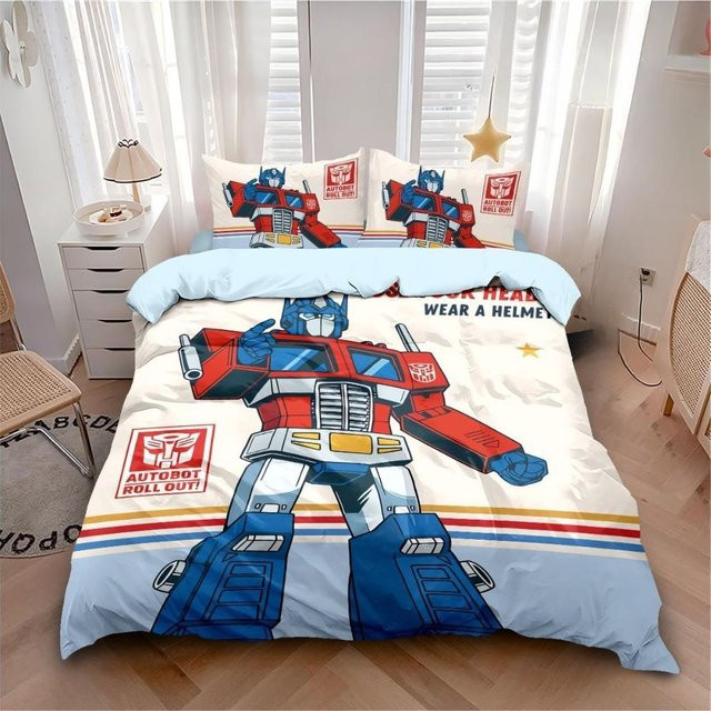 Transformers Bettwäsche Set mit Bettbezug und Kissenbezug, Mehrfarbig, B/H: 210 x 210 cm - Bild 1