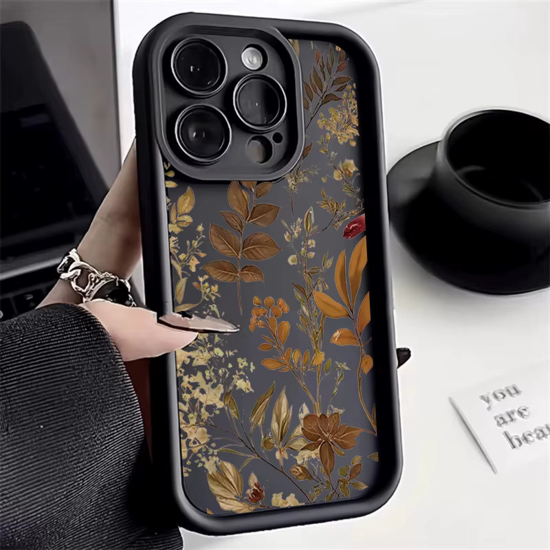 Weiche Silikon Handyhülle mit Pilzen und gefallenen Blättern für iPhone Modelle in Multicolor - Bild 1