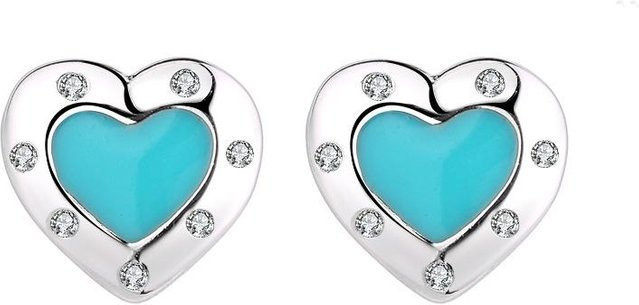 Lucky Star Jewelry Ohrstecker 925 Sterlingsilber, Liebesherz, Damen - Bild 1