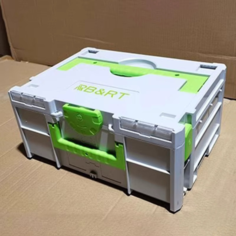 OEMG Werkzeugkasten und Hardware-Organizer in Weiß, stapelbare Aufbewahrungsboxen mit großer Kapazität für Haushalt und Werkstatt - Bild 2