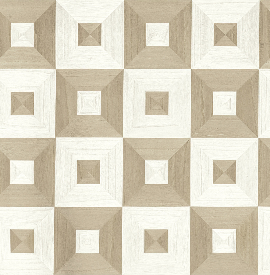 Omexco Tapete Alemeria IM43 in Beige mit botanischem und geometrischem Design aus Vlies - Bild 1