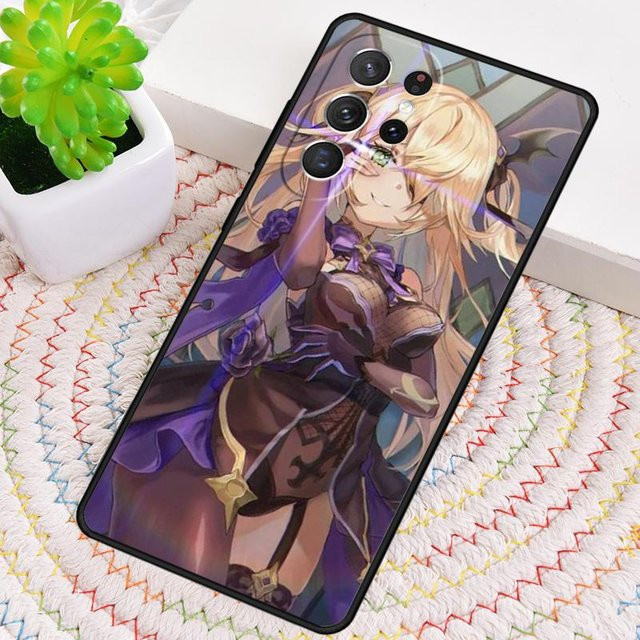 Stoßfeste Handyhülle im Anime Genshin Impact Fischl Design für Samsung Galaxy Modelle, Multicolor - Bild 1