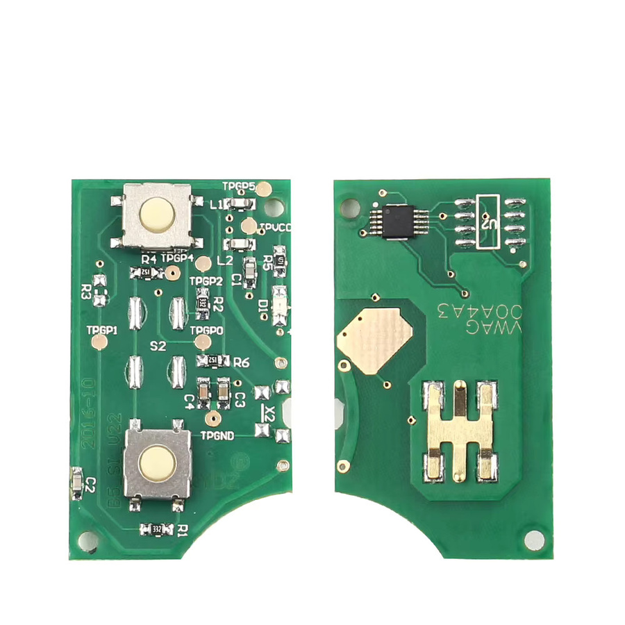 KEYYOU Auto Fernbedienung Schlüssel für Volkswagen VW Golf 5 6 Jetta Passat Tiguan Polo Ibiza Leon Toledo 434 MHz ID48 in Schwarz - Bild 2
