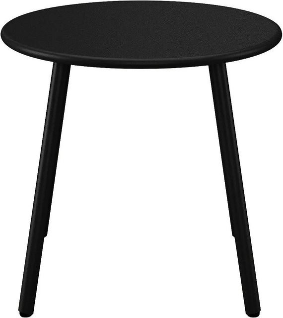 Vente-unique Gartenbeistelltisch Mirmande aus Metall in Schwarz Matt, rund, Durchmesser: 50 cm - Bild 1