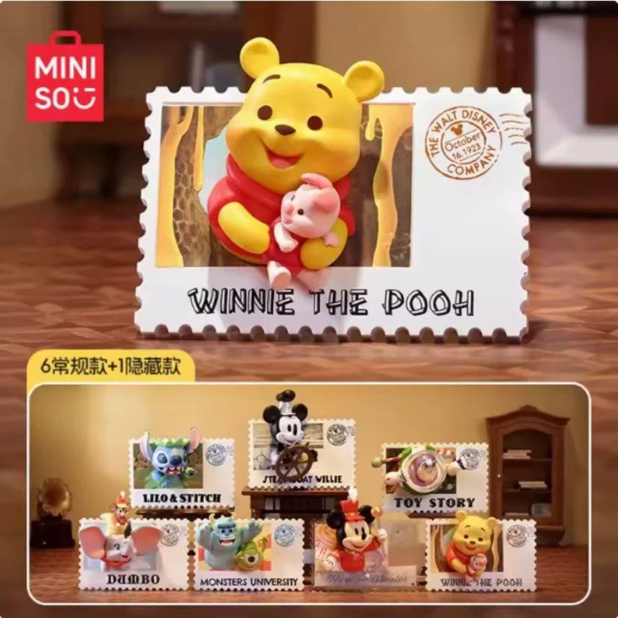 Disney Jubiläum Vintage Briefmarken Blind Box Kühlschrankmagnet mit Winnie The Pooh, Lilo & Stitch in Multicolor - Bild 4