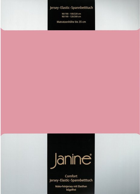 Janine Spannbetttuch Elastic Jersey aus Baumwolle in Pink - Bild 1