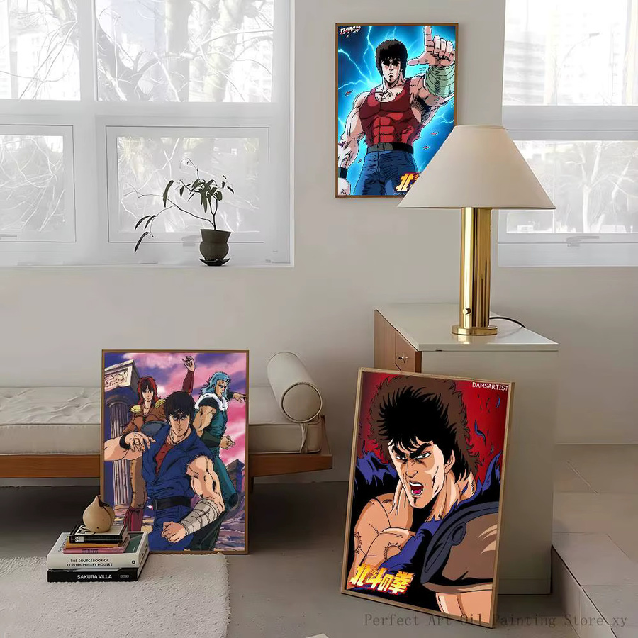Anime Fist Of The North Star Poster Aufkleber, wasserfester Wandkunstdruck für Wohnzimmer und Schlafzimmer, Mehrfarbig, B/H: 15 x 10 cm - Bild 4