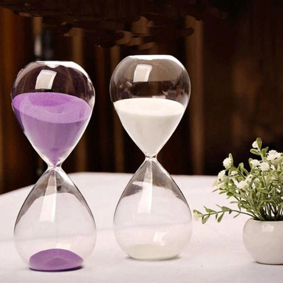 Sanduhr aus Borosilikatglas in Schwarz von funengresoure mit 5 Minuten Laufzeit für deine Dekoration - Bild 4