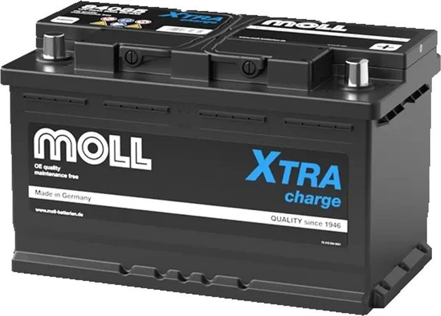 MOLL Xtra Charge Starterbatterie 12V 85Ah 800A Schwarz - Bild 1