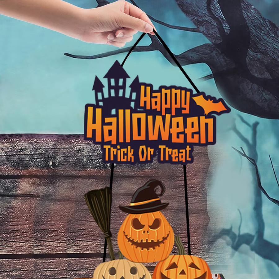 Joy-enlife Halloween Türanhänger aus Papier mit Kürbis, Geist und Fledermaus für deine Party-Dekoration, Mehrfarbig - Bild 4