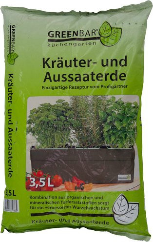 GREENBAR Kräuter- und Aussaterde Spezialsubstrat, 3,5 l - Bild 1