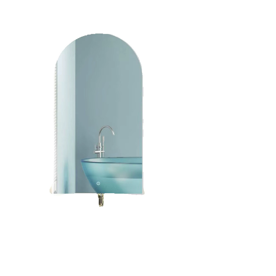 HOKO LED Badezimmerspiegel Bogenspiegel mit Metallrahmen in Weiß, B: 60 cm, H: 100 cm, mit Touchschalter und 3 Farbtemperaturen zur Wandmontage - Bild 4