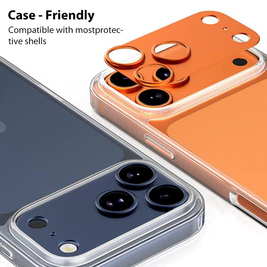 XDcase Aluminium Kamera Objektiv Schutz für iPhone 17, 17 Pro, 17 Pro Max und iPhone Air 6,5 Zoll, Farbe: Silber - Bild 3
