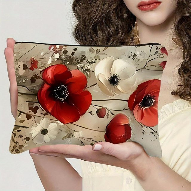 Ruidi bb Kosmetiktasche Iris Blumen, Lila, Damen, 18x25cm - Bild 1
