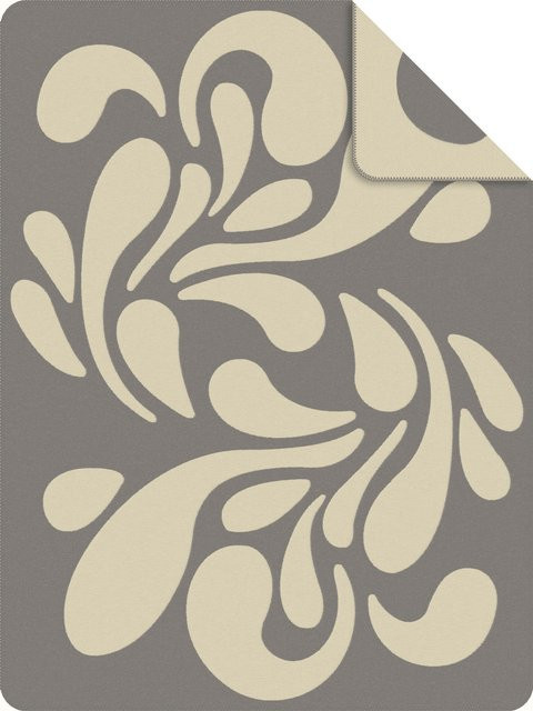 s.Oliver Wohndecke mit Ornament-Muster in Grau, Beige und Multicolour, B/T: 200 x 150 cm - Bild 1