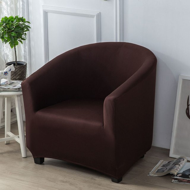 Yiran Furniture Sesselbezug aus Samt in Braun, Halbkreisförmiger Bogen, Breite: 60 cm, Tiefe: 40 cm - Bild 1