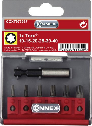 Connex Bitsatz mit 1/4 Zoll Universal-Magnethalter in Silber - Bild 1