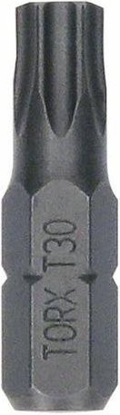 Bosch Schrauberbit T 30 Sechsrund Schraubendrehereinsatz 1/4 in Schwarz aus Stahl - Bild 1