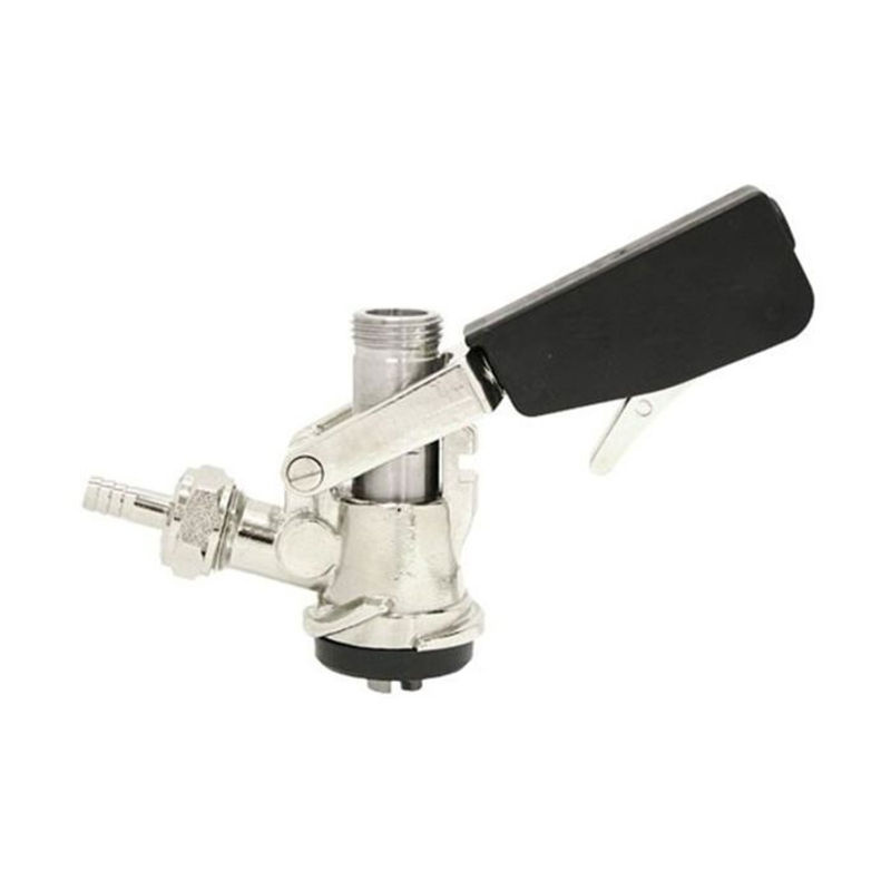 Ich-Zapfe Zapfkopf Keg-Verschluss mit Oberausgang und Flachfitting 2x 5/8 aus Edelstahl in Silber - Bild 2