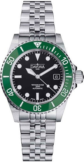 Davosa Armbanduhr Ternos Diver, Automatik, Edelstahl, Grün, 40 mm, Herren - Bild 1