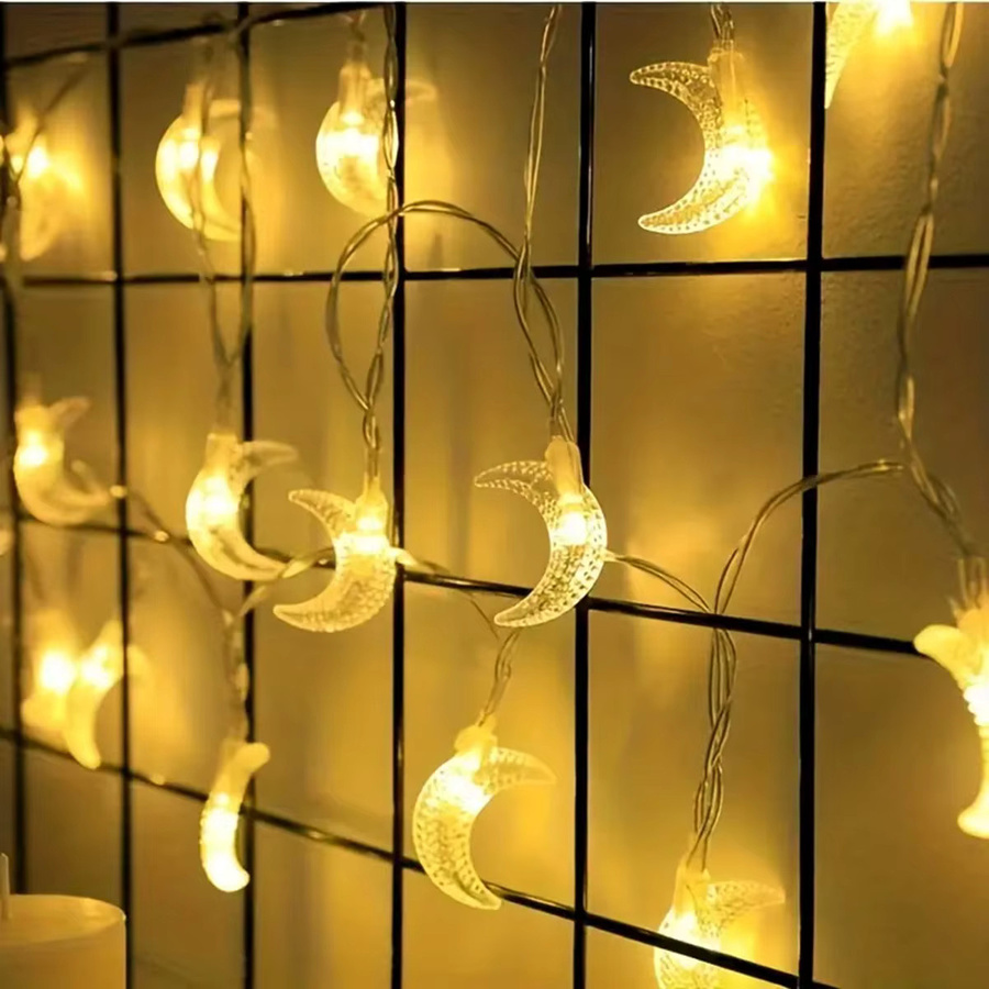 Peach Forest LED Ramadan Mond Lichterkette Batteriebetrieben für Dekoration im Haus und Garten - Bild 4