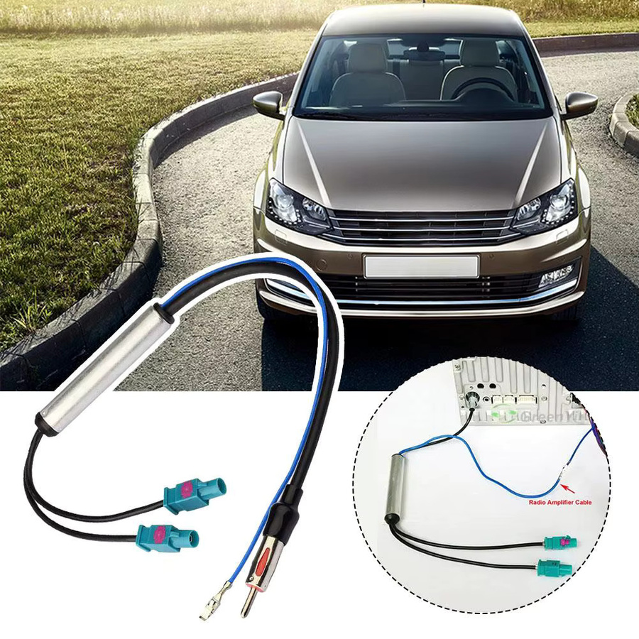 Audi Radio Adapter für 18,1 Zoll mit Dual Fakra-DIN Antennenkabel für AM/FM Audio Zubehör - Bild 4