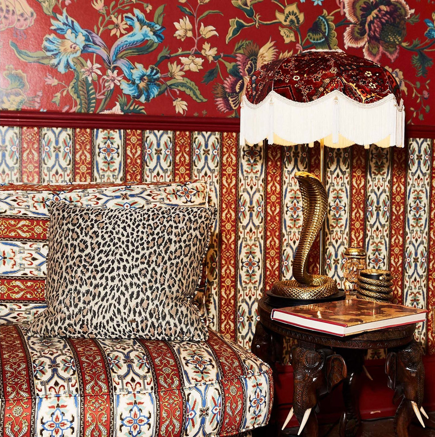 House of Hackney Wandmural Mamounia Henna Ecru in Beige Orange Multicolour - Bild 1