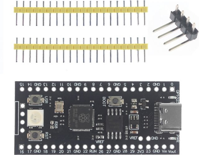 RP2040 Core Board TYPE-C für Raspberry Pi Pico mit 4 MB oder 16 MB Speicher in Schwarz - Bild 1